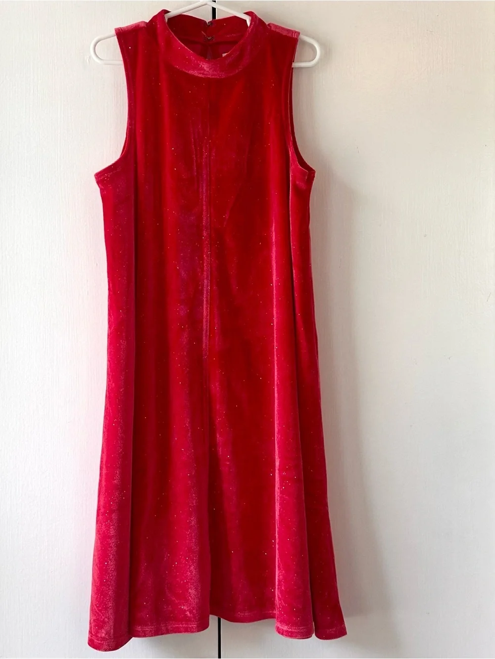Melrose and Market Girls Red Velour Swing Dress